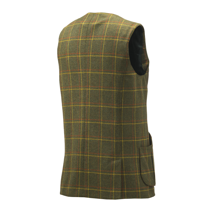 St James Vest Green Check 071Q