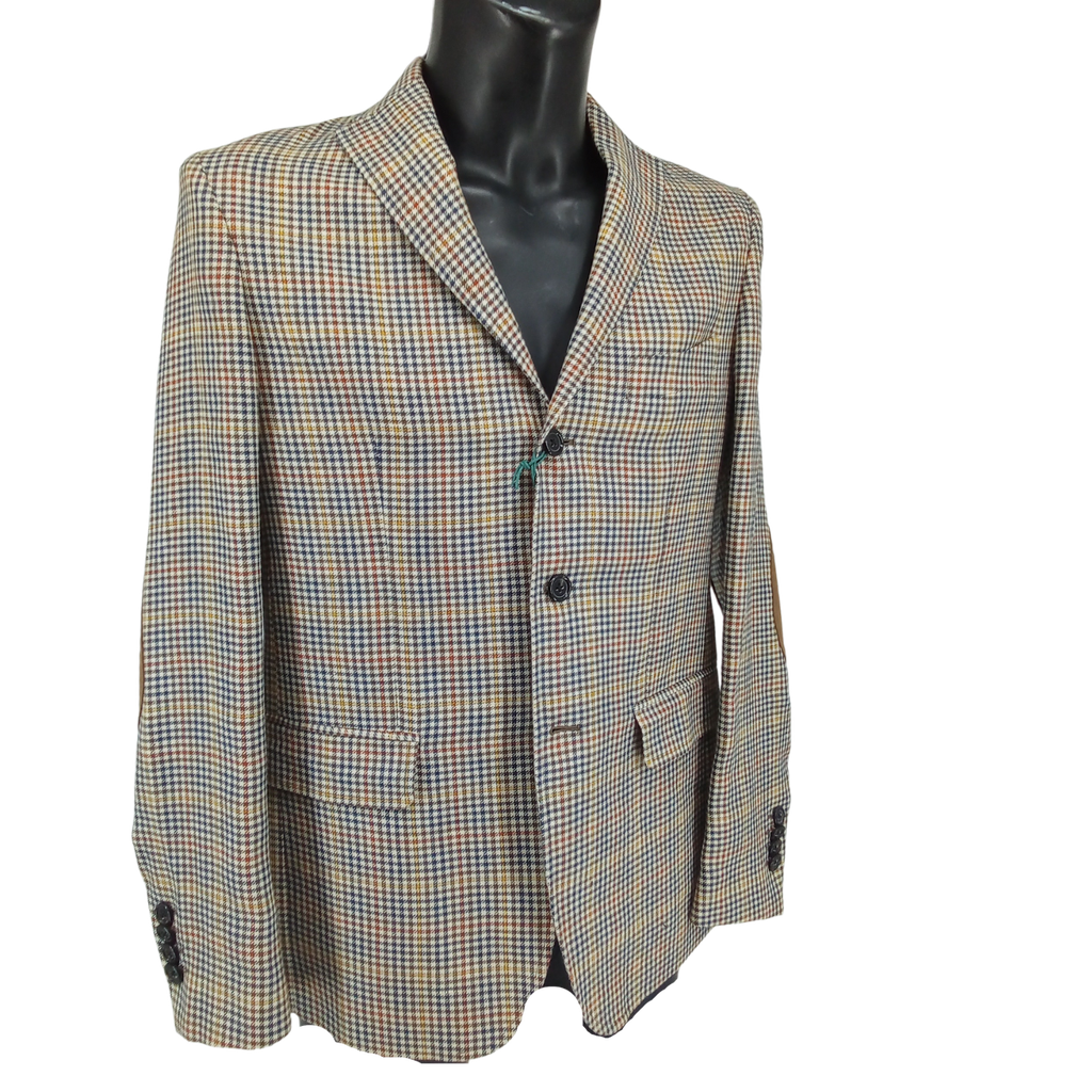 [M06440130/50] Beretta Veste Classic Linen And Wool Beige Check (50)