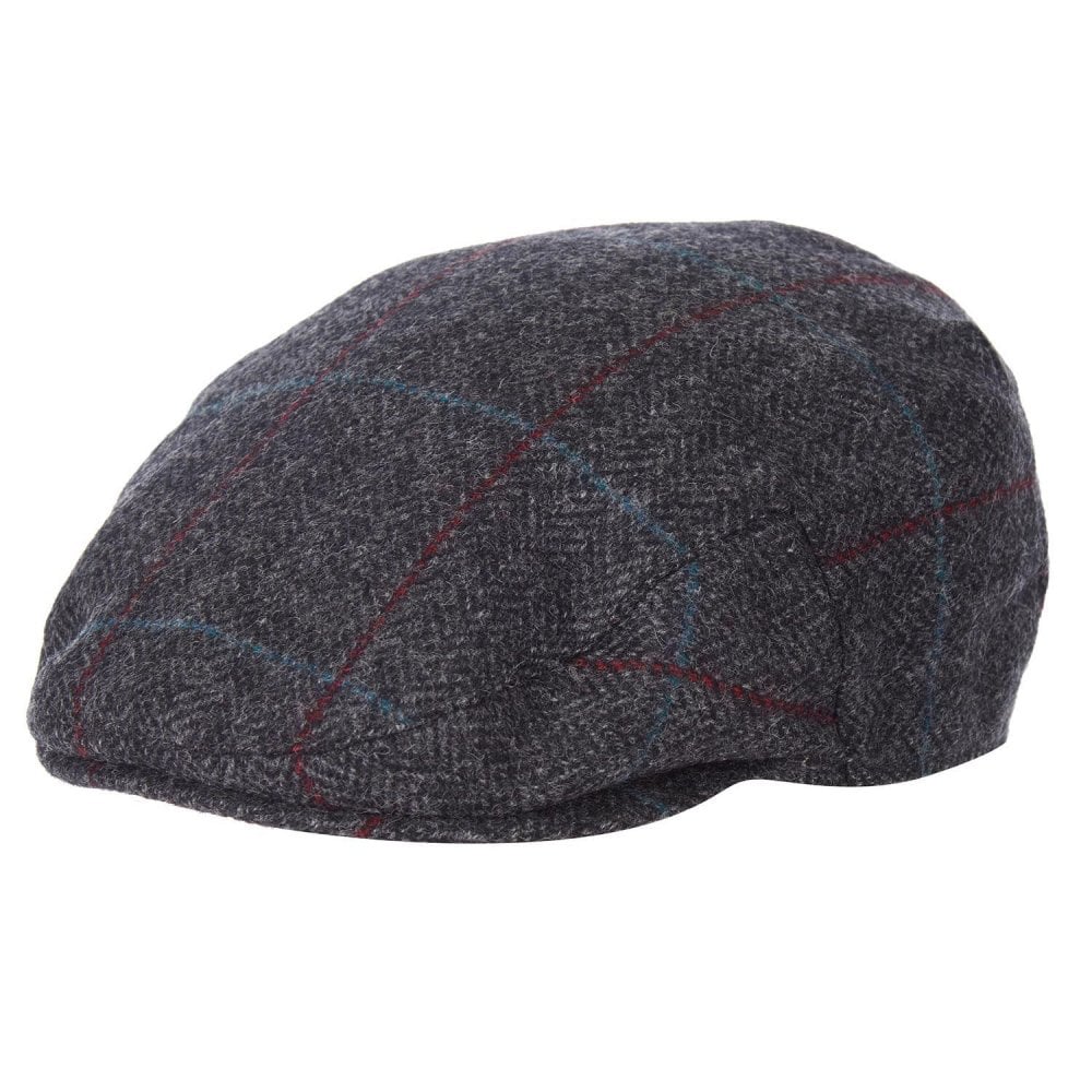 [7139409/57] Barbour Casquette Crieff flat charcoal red blue (57)