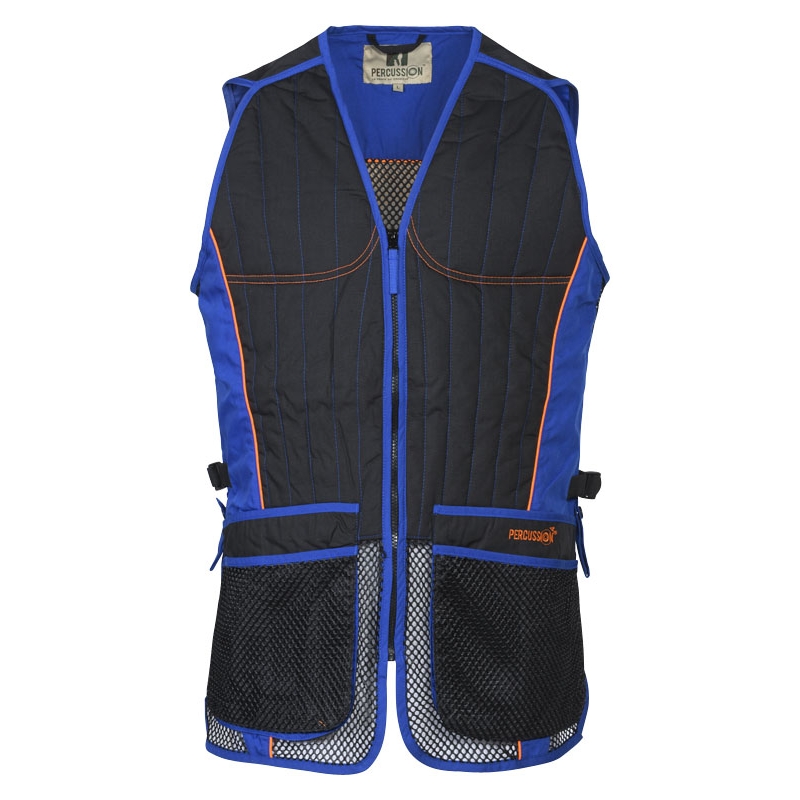 [1079136/M] Percussion Gilet de trap evo noir bleu (M)