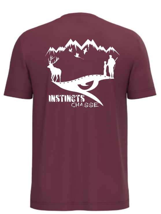 [4909309/S] Instincts Chasse T-shirt Burgundy (S)