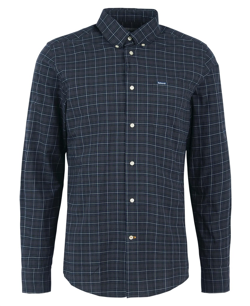 [7139254/M] Barbour Bank tattersall regular navy (M)