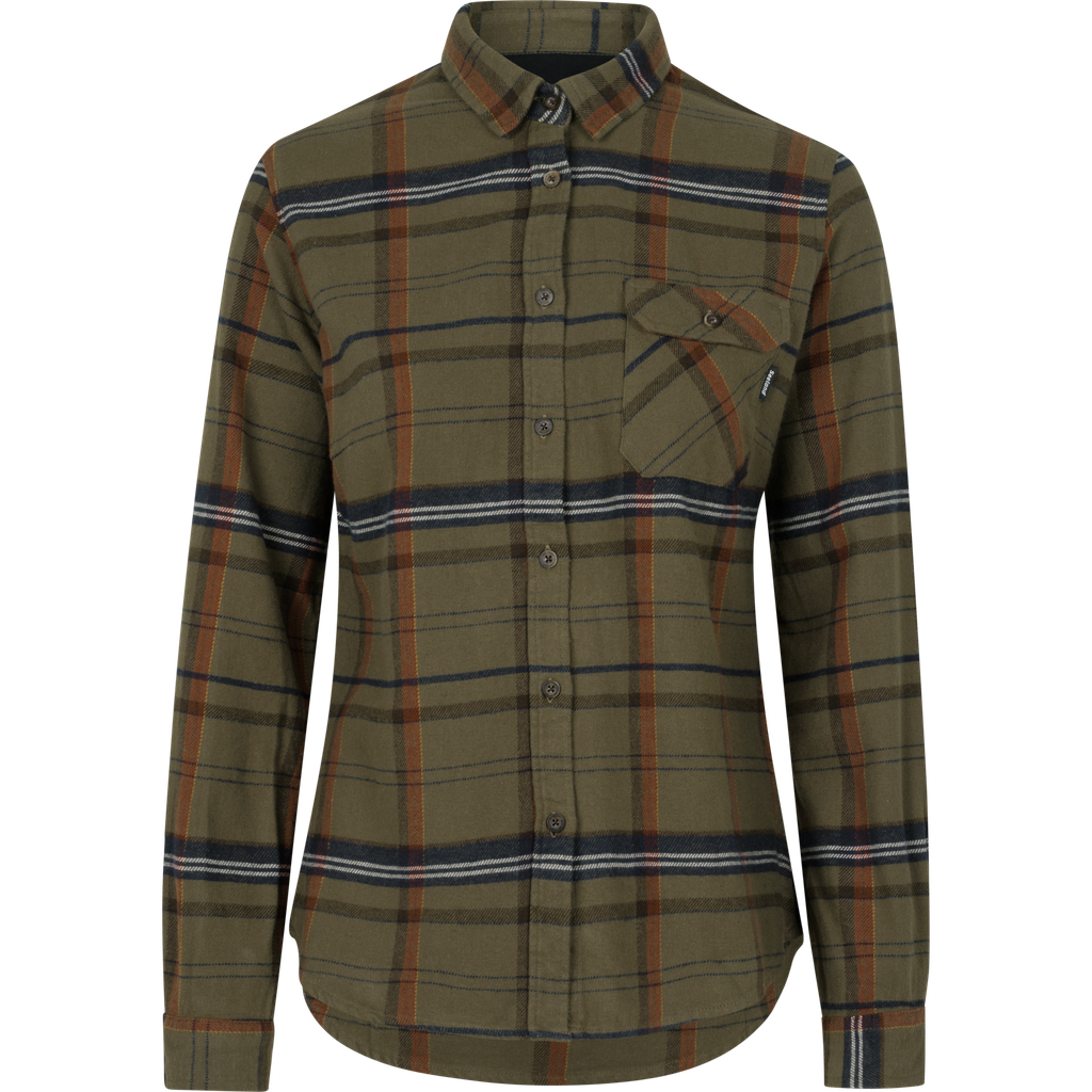 [M0779229/S] Seeland Chemise skye flannel highseat grizzly brown terracotta check (S)