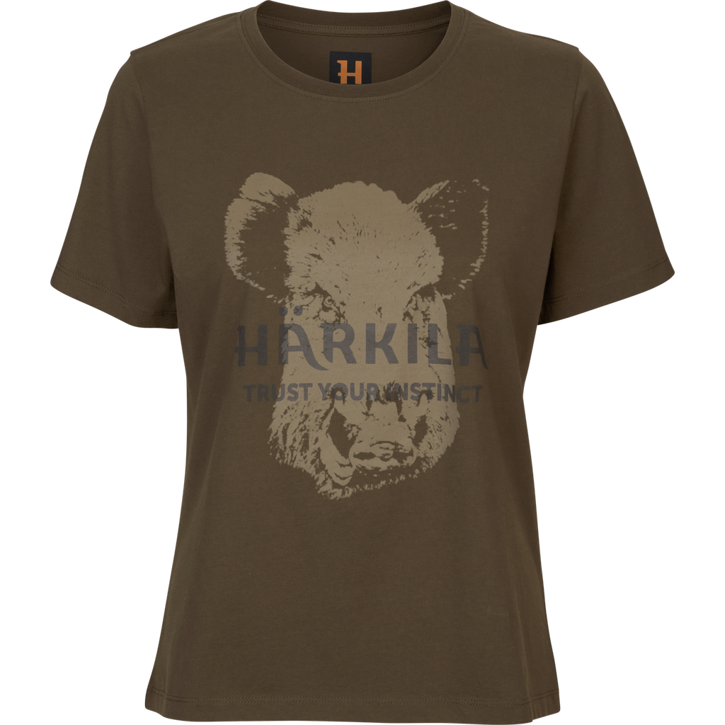 [M0779328/XS] Harkila T-shirt femme wildboar willow green (XS)