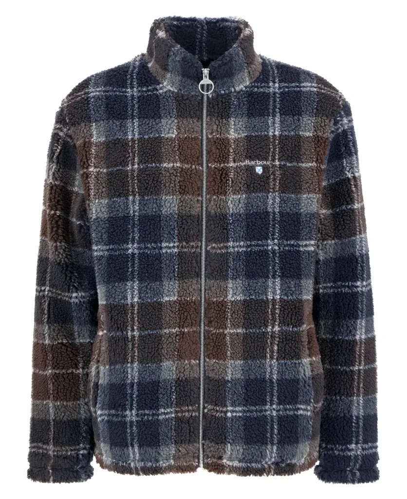 Barbour Tartan polaire zip throught midnight oak