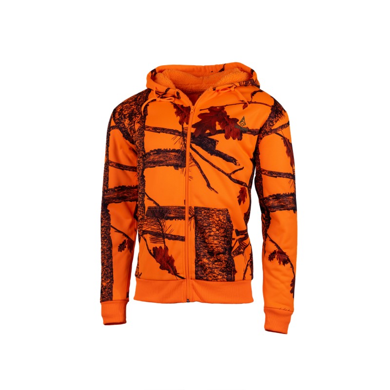 [2979302/04] Somlys Sweat capuche zippée camo orange Fire enfant (4 ans)