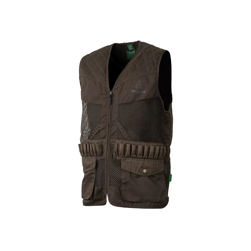 Treeland Gilet maille kaki