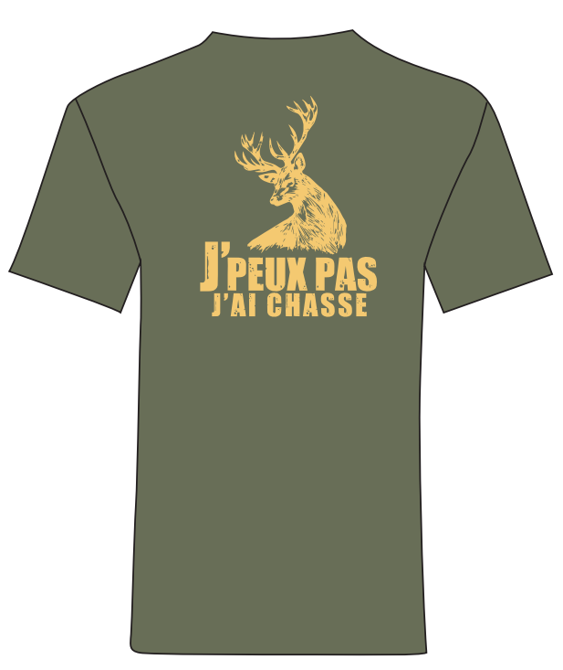 Instincts chasse "J'peux pas j'ai chasse" vert