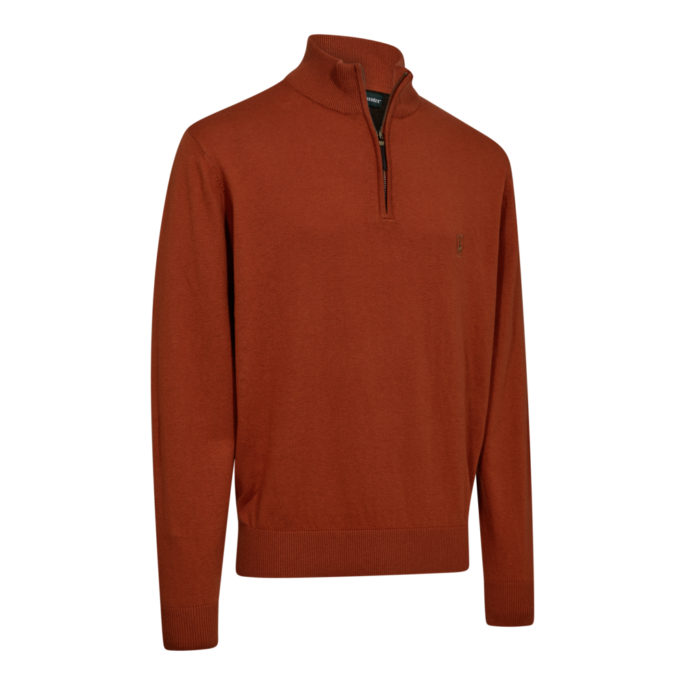 Deerhunter Pull harrington zip oak rust mélangé