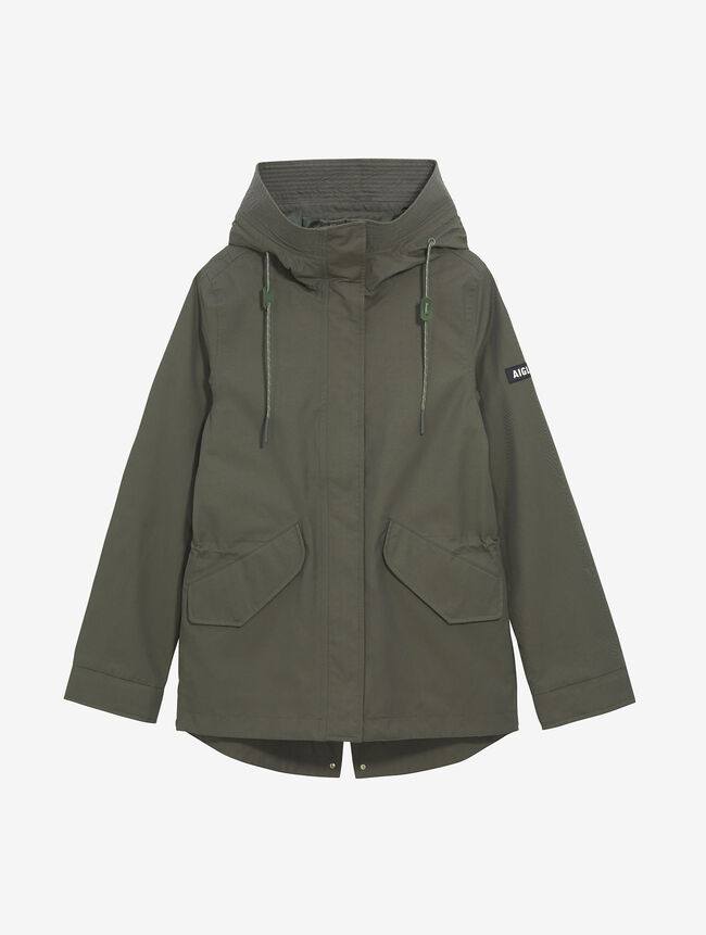 [M0699035/34] Aigle Parka MTD mi longue à capuche empire (34)