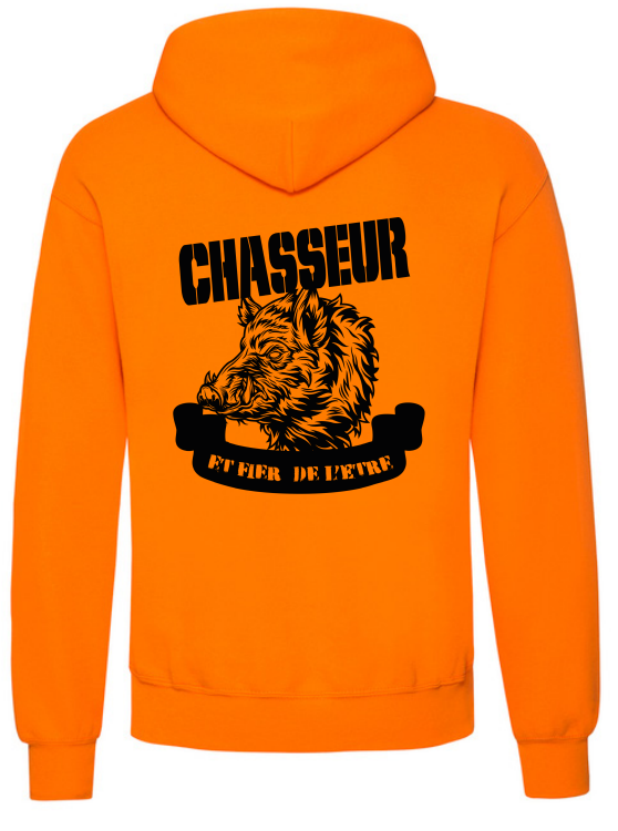 INSTINCTS Chasse Sweat orange scène sanglier (copie)