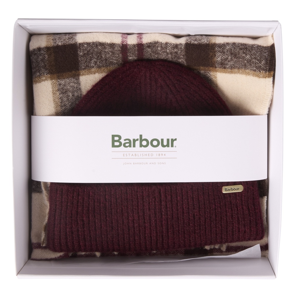 [7139525] Barbour Echarpe + bonnet olivia light muted tartan