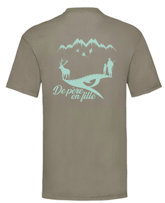 [4909384/S] Instincts Chasse T-Shirt de père en fille Beige (S)