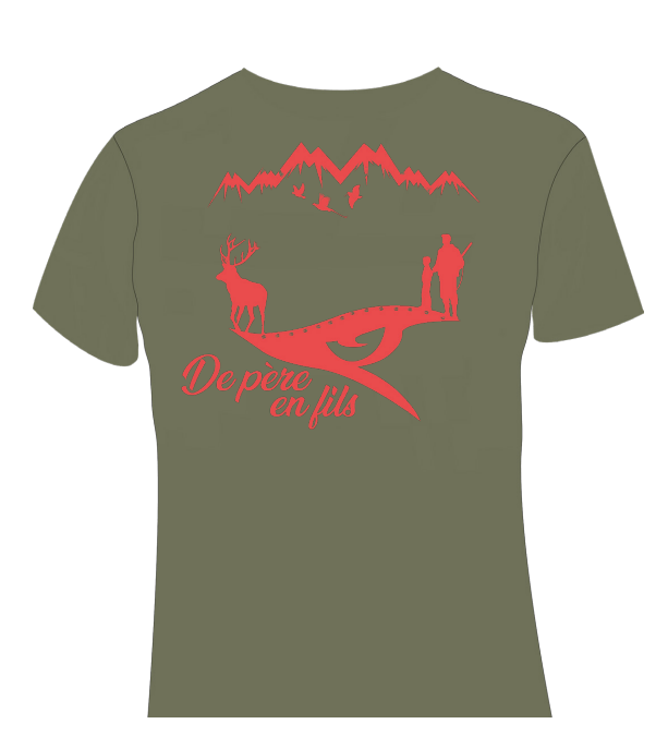 [4909392/7] INSTINCTS Chasse T-shirt Green Enfant (7/8 ans)