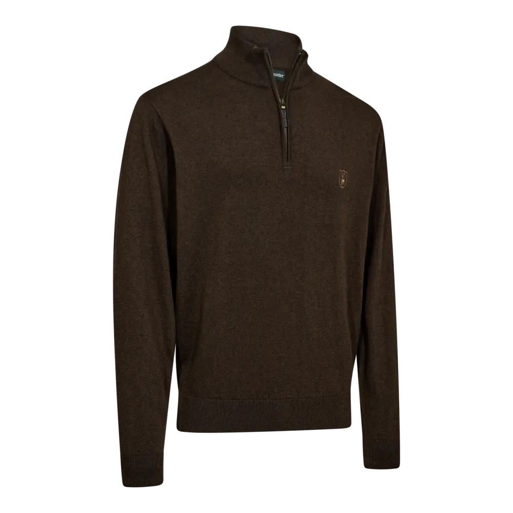[1959313/M] Deerhunter Pull harrington zip oak brown melangé (M)