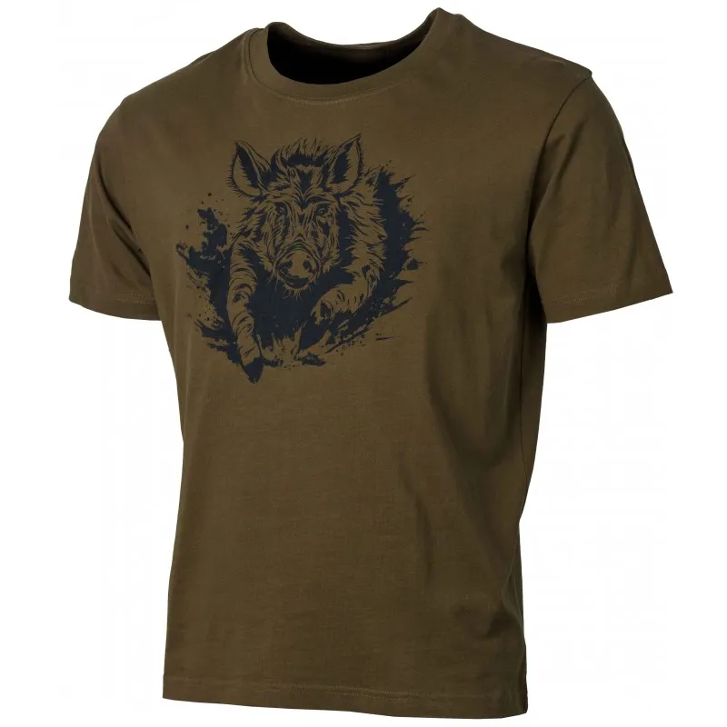 [2979383/S] Treeland T-shirt kaki sanglier (S)