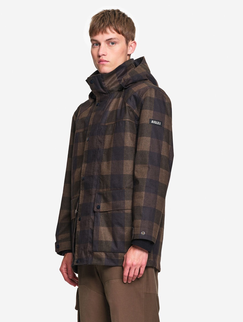 Aigle Manteau MTD multipoches imprimé carreaux T-kit