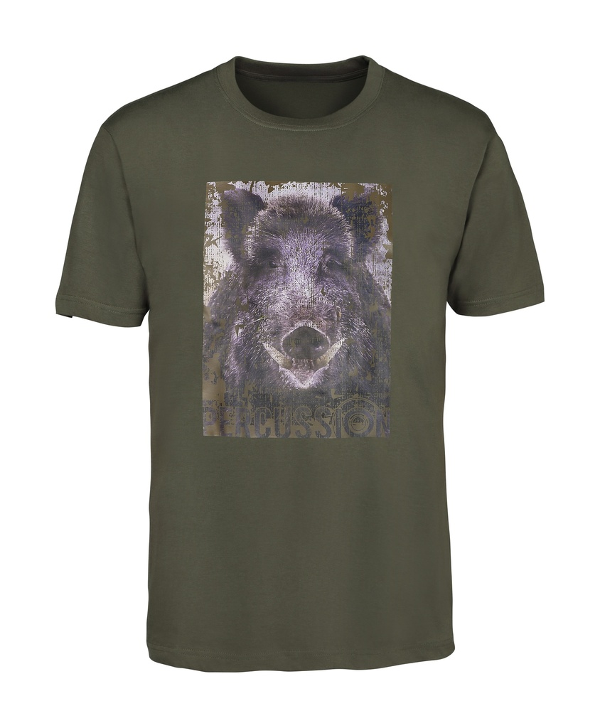 [1079317/M] Percussion T-shirt sérigraphié chasse (M, Sanglier)