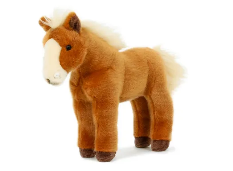 Peluche cheval marron 30cm